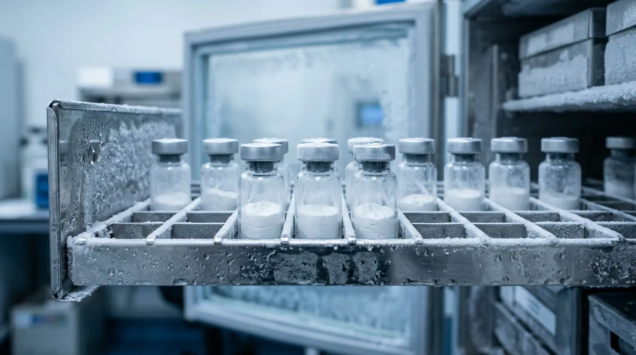 How to store research peptides: lyophilized vials in cold storage